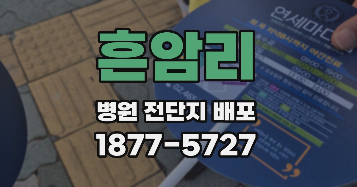 흔암리 병원 전단지 배포
