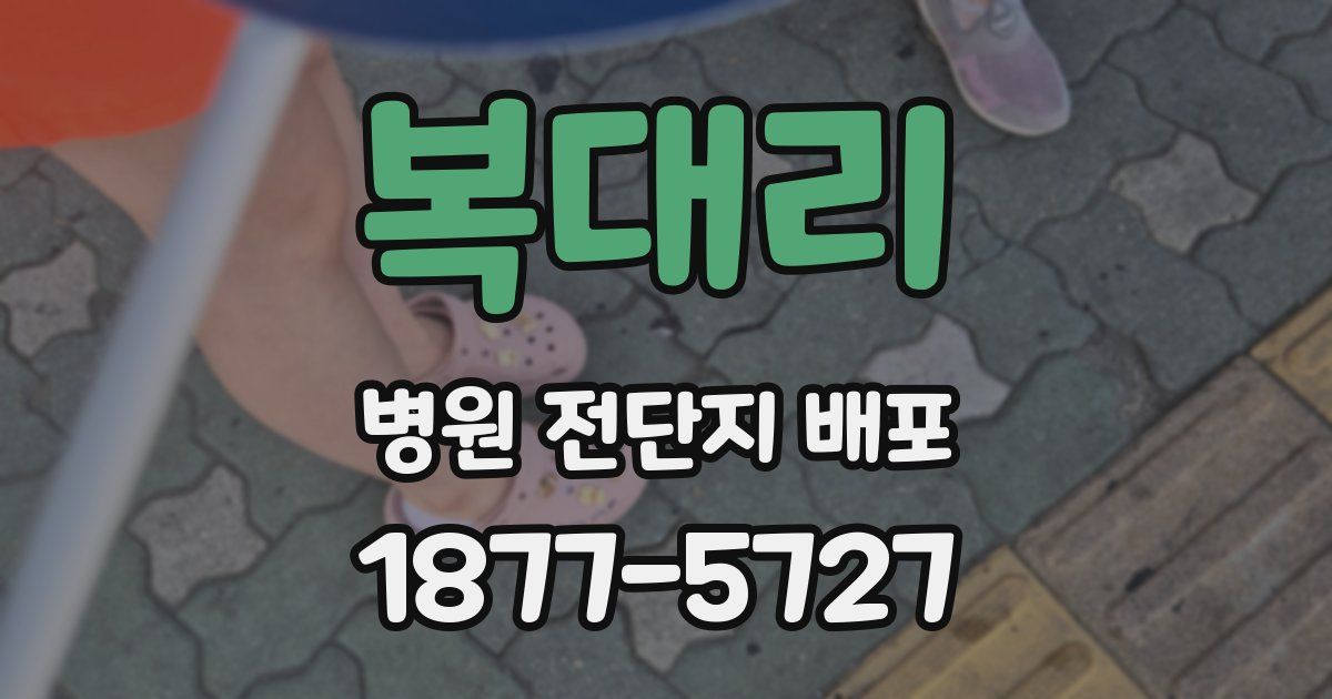 복대리 병원 전단지 배포