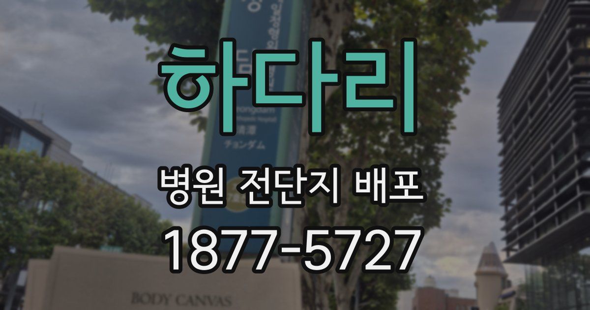 하다리 병원 전단지 배포