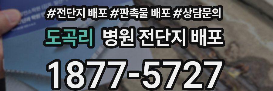 도곡리 병원 전단지 배포