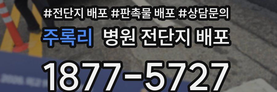 주록리 병원 전단지 배포