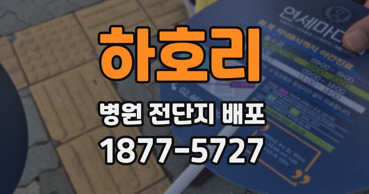 하호리 병원 전단지 배포