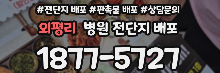 외평리 병원 전단지 배포