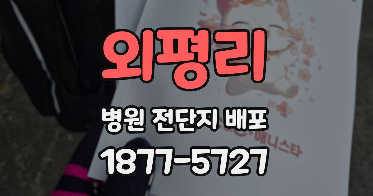 외평리 병원 전단지 배포