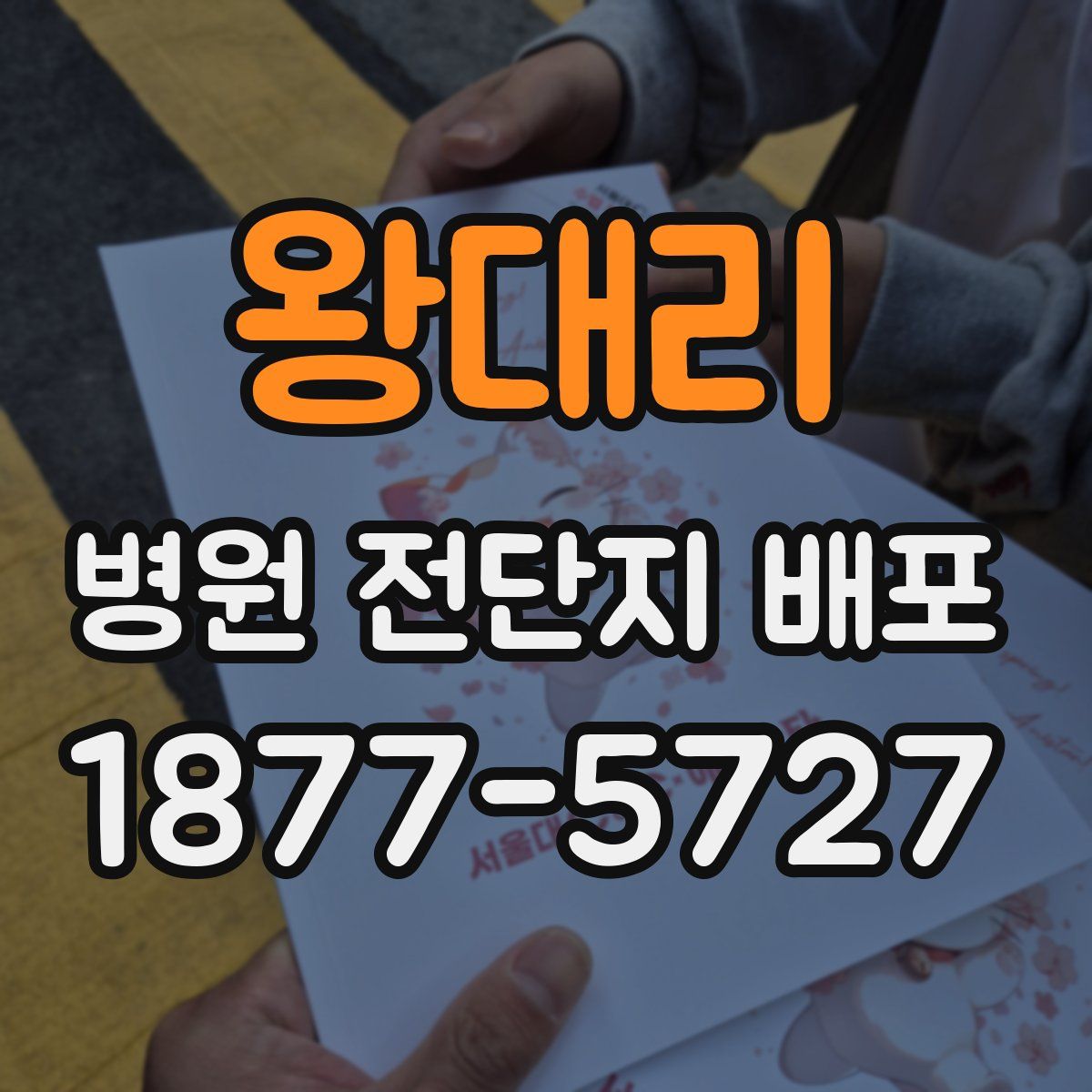 왕대리 병원 전단지 배포