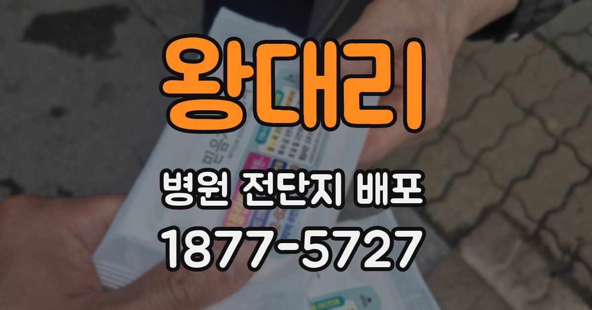 왕대리 병원 전단지 배포