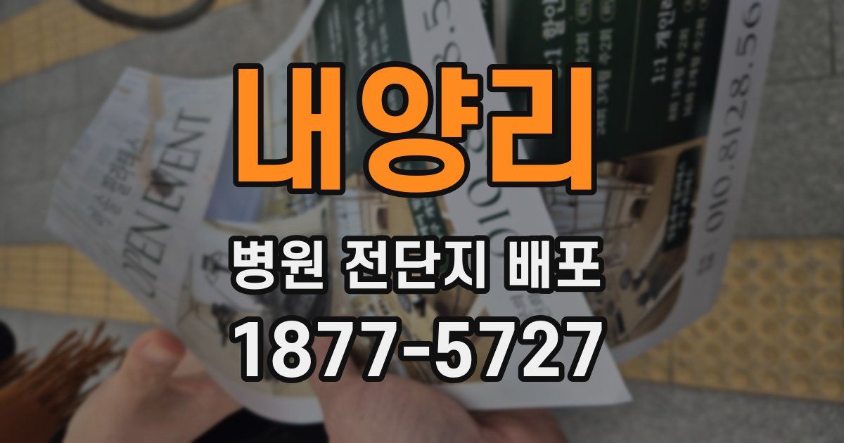 내양리 병원 전단지 배포