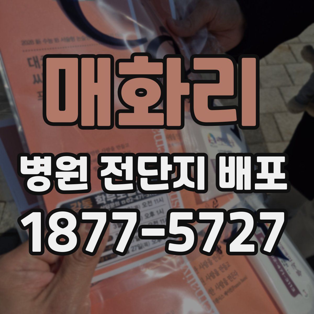 매화리 병원 전단지 배포