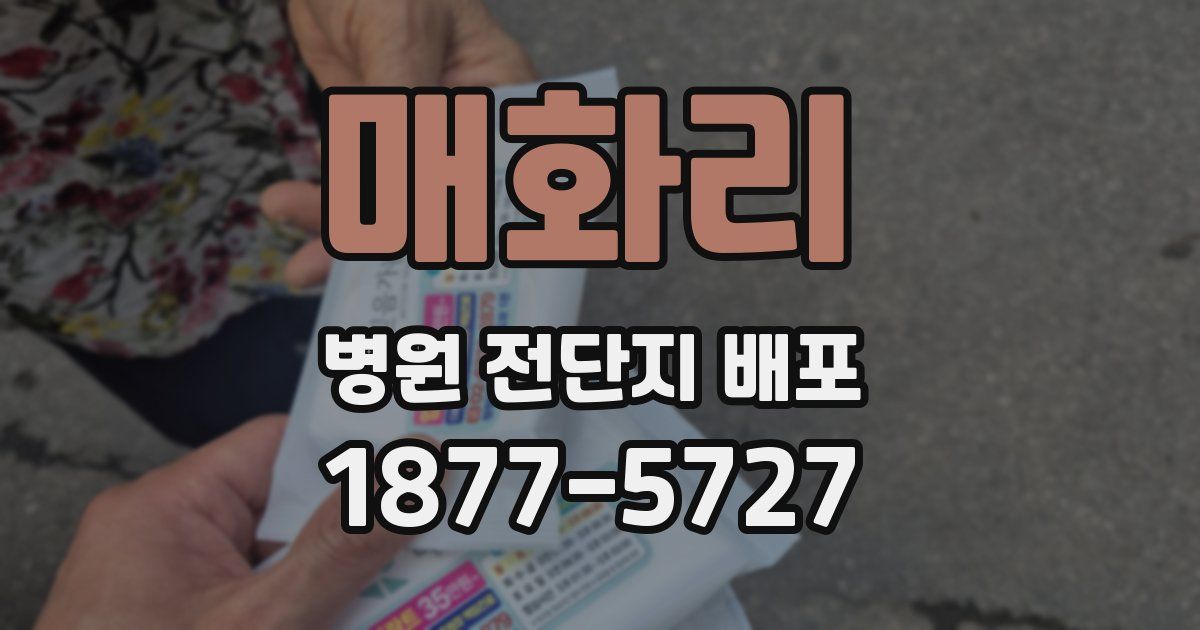 매화리 병원 전단지 배포