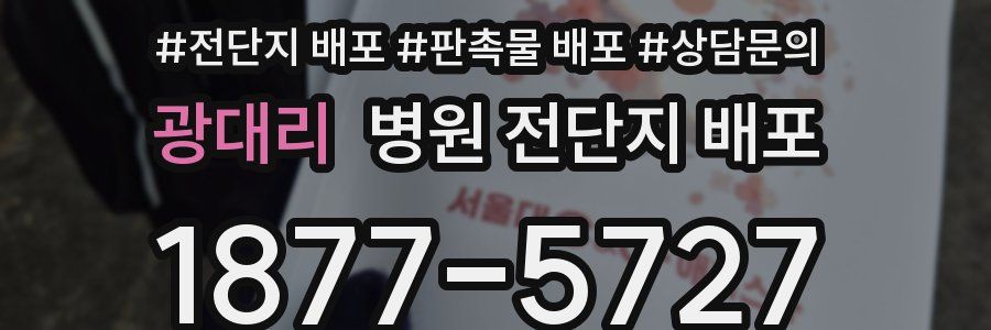 광대리 병원 전단지 배포