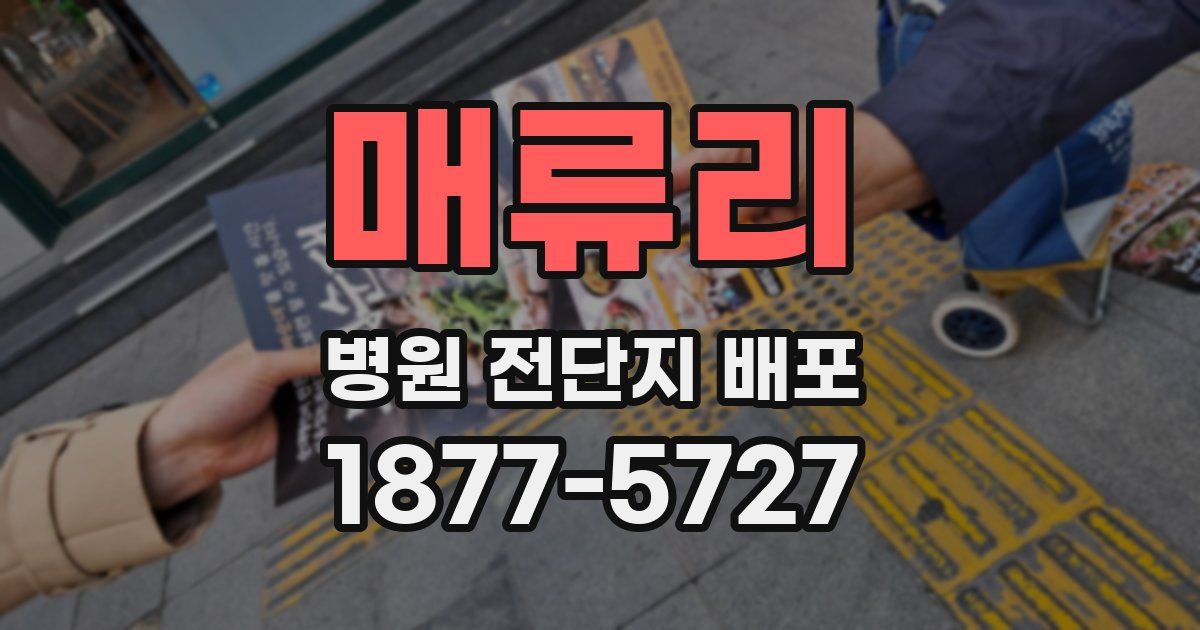 매류리 병원 전단지 배포