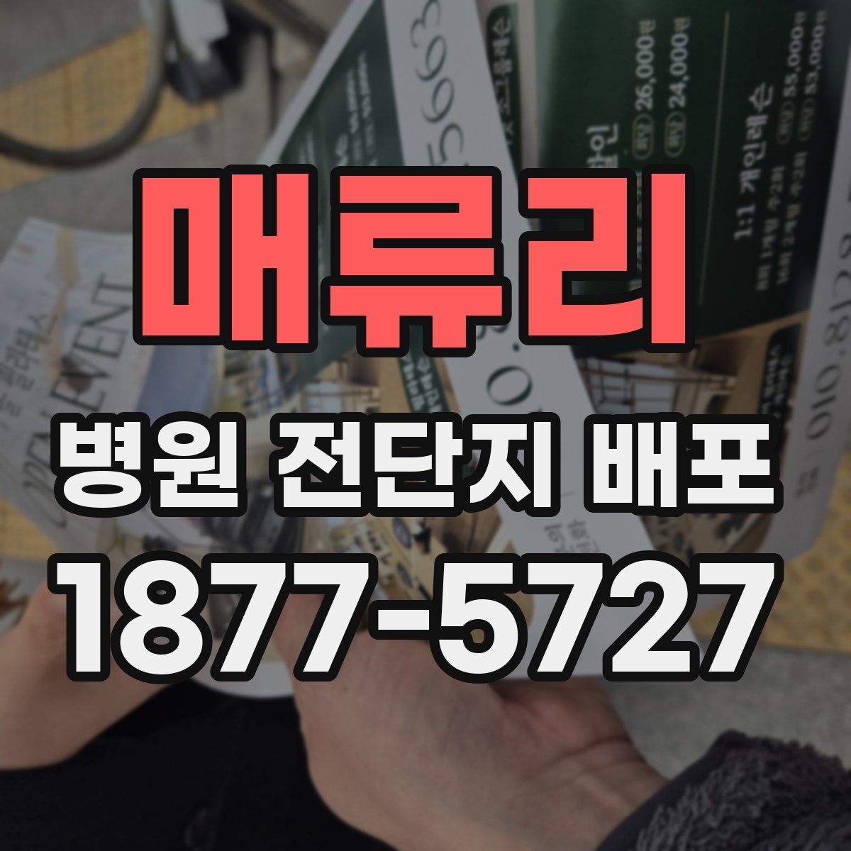 매류리 병원 전단지 배포