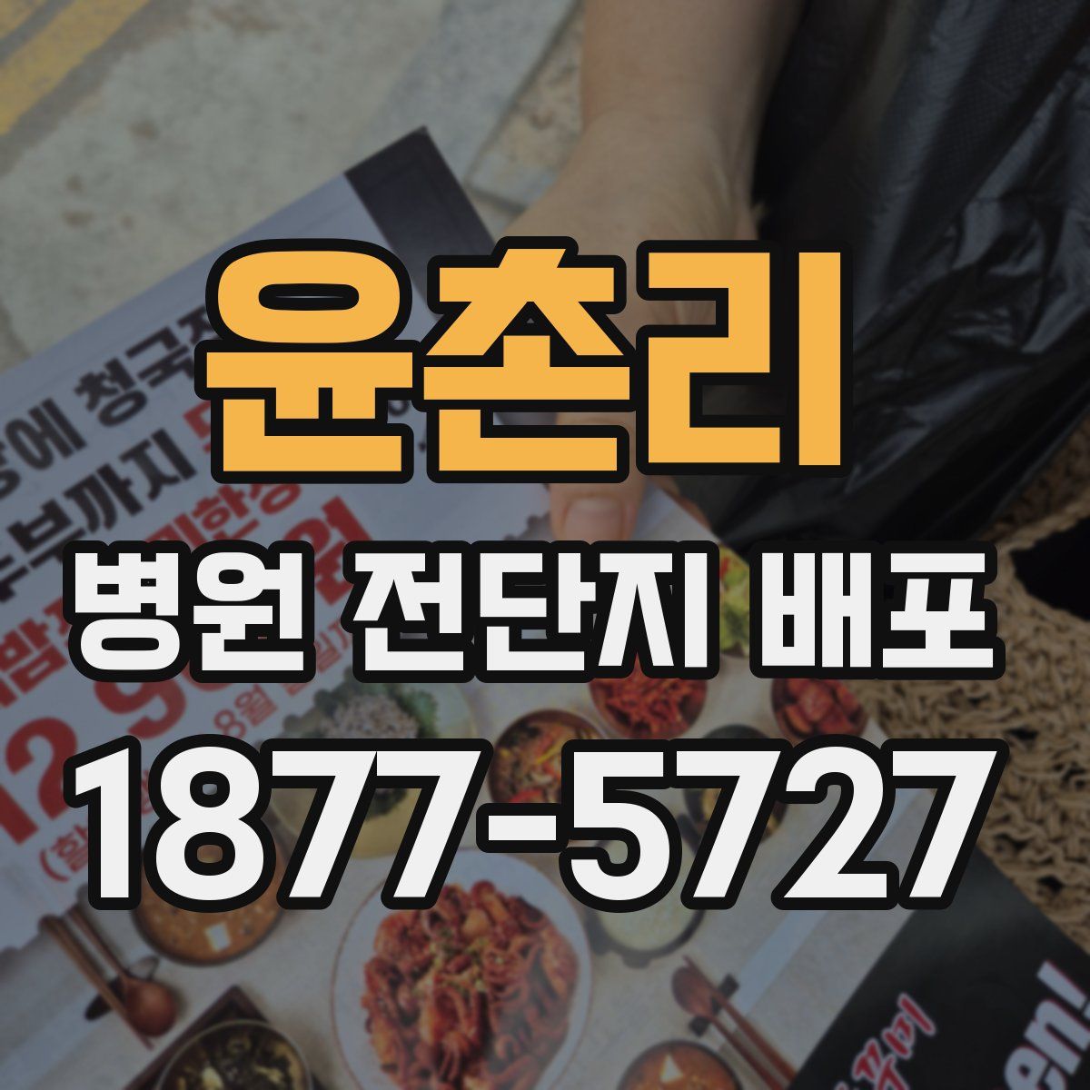 윤촌리 병원 전단지 배포