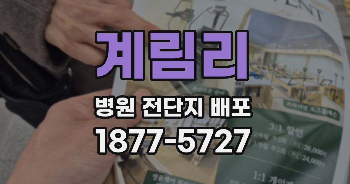 계림리 병원 전단지 배포