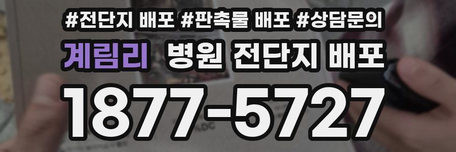 계림리 병원 전단지 배포
