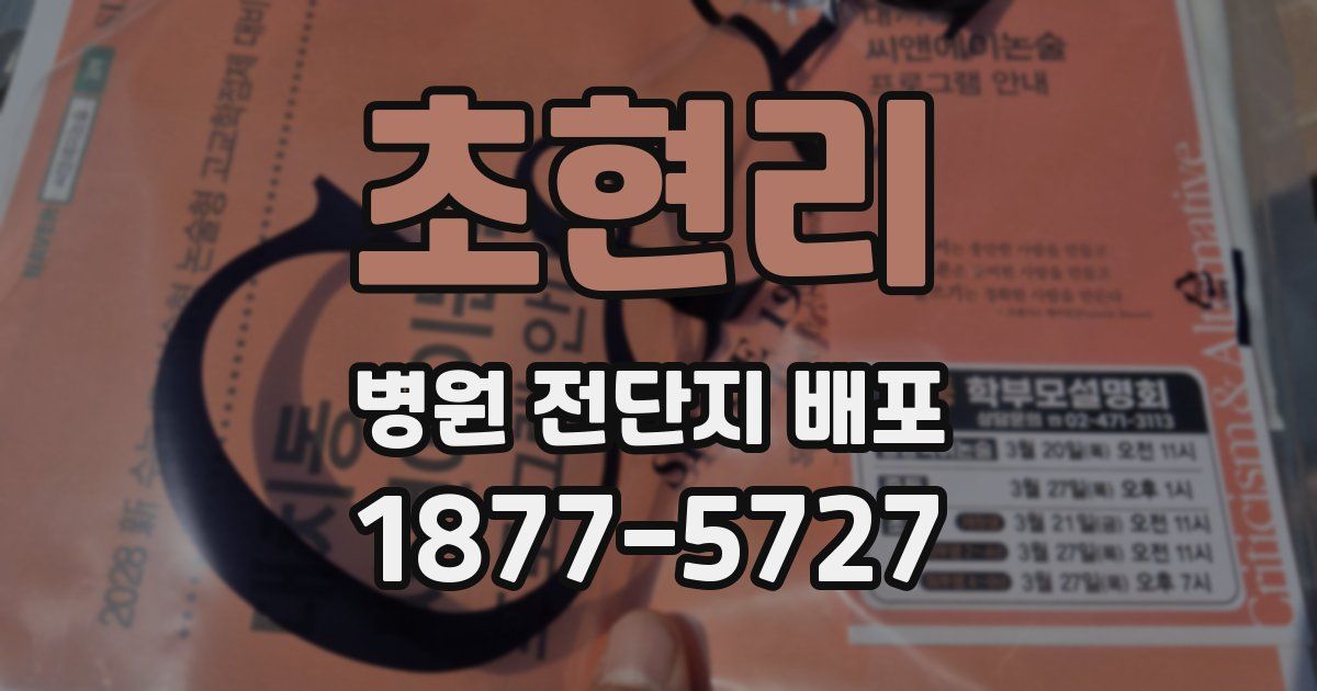 초현리 병원 전단지 배포