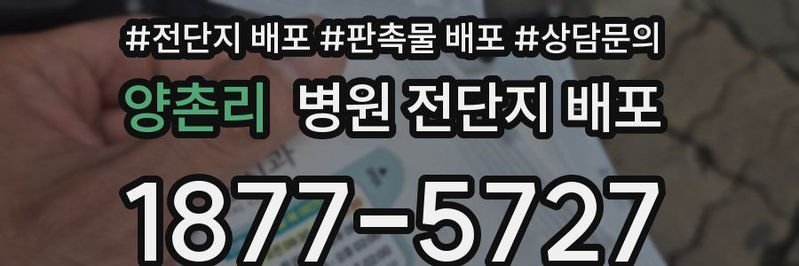 양촌리 병원 전단지 배포