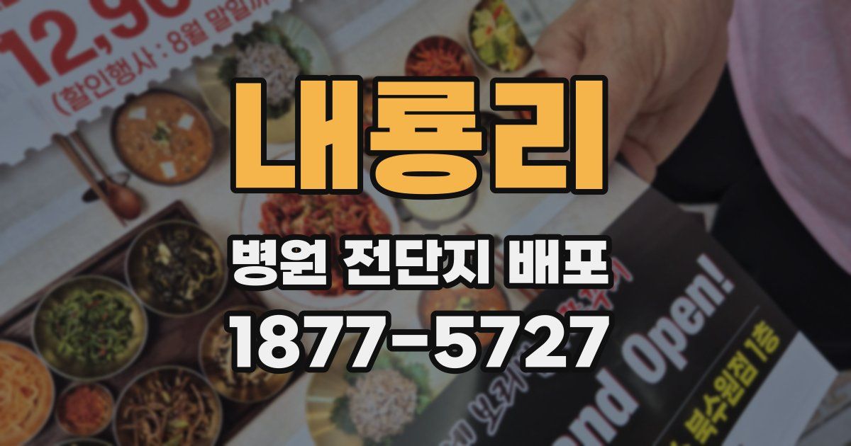 내룡리 병원 전단지 배포