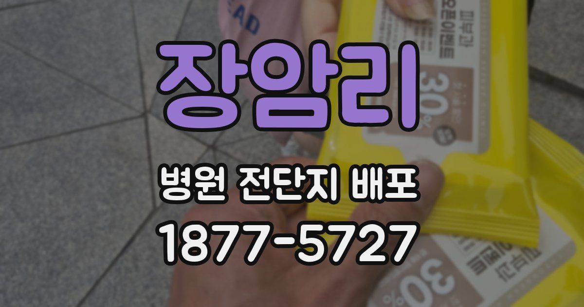 장암리 병원 전단지 배포
