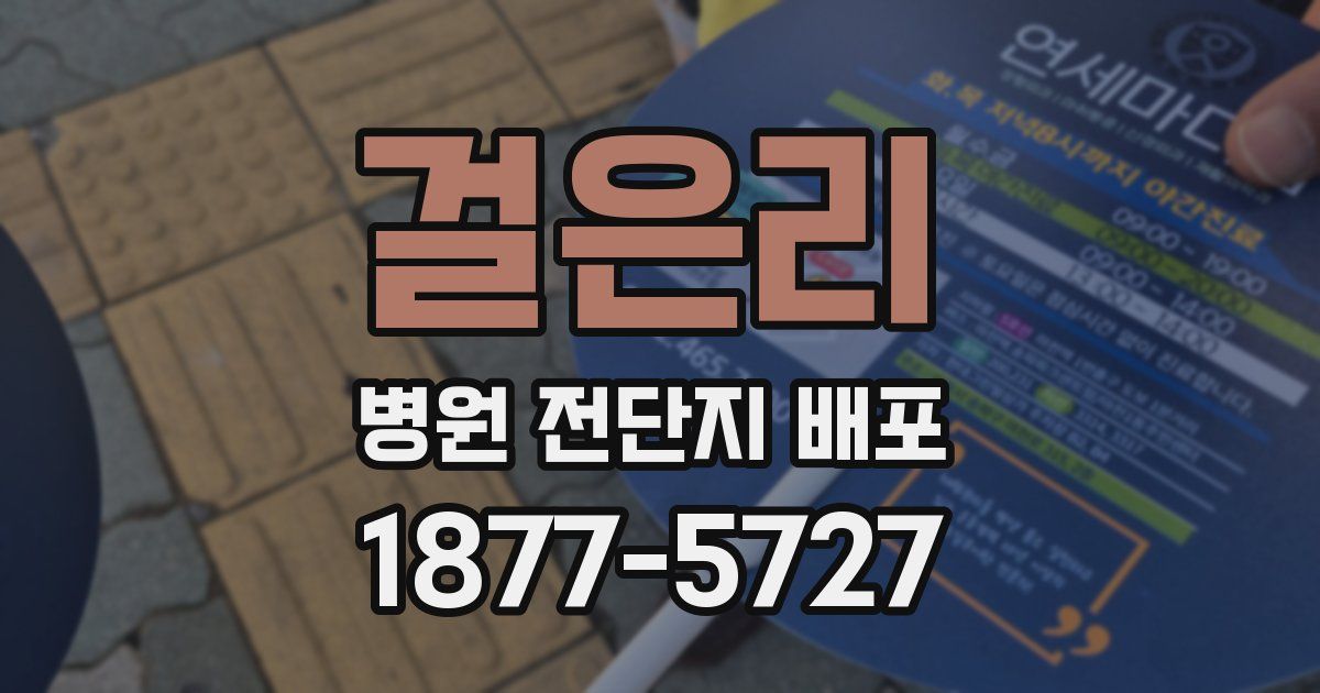 걸은리 병원 전단지 배포