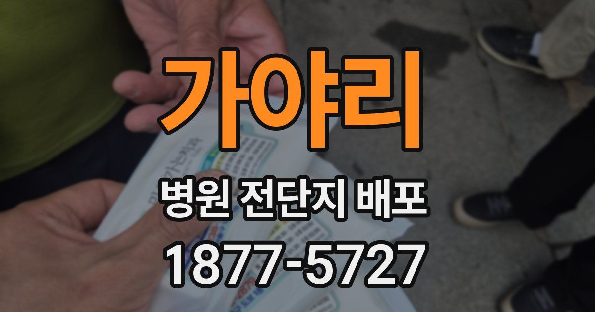 가야리 병원 전단지 배포