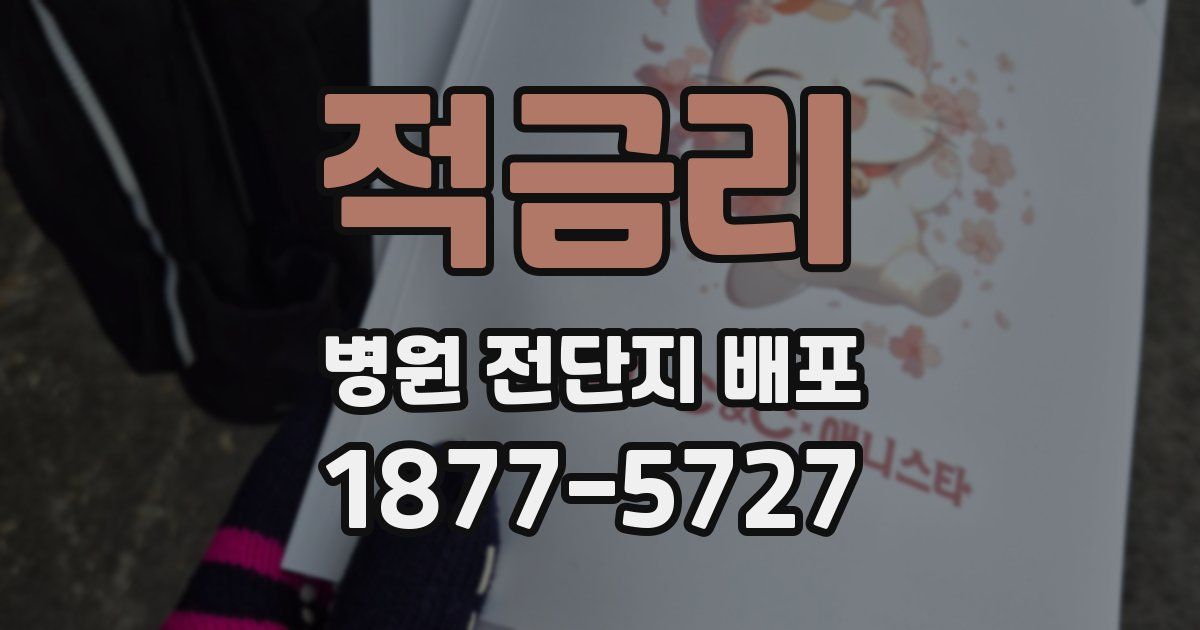 적금리 병원 전단지 배포