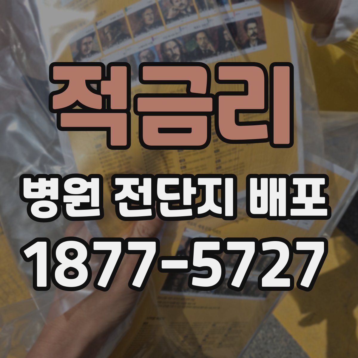적금리 병원 전단지 배포