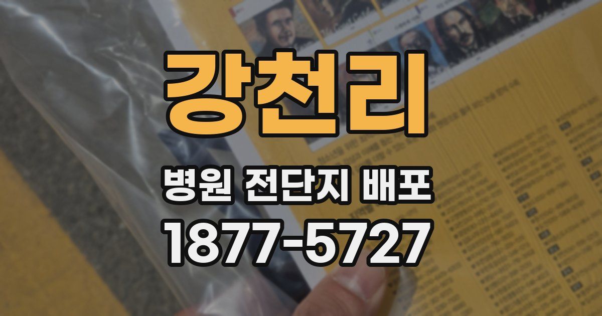 강천리 병원 전단지 배포