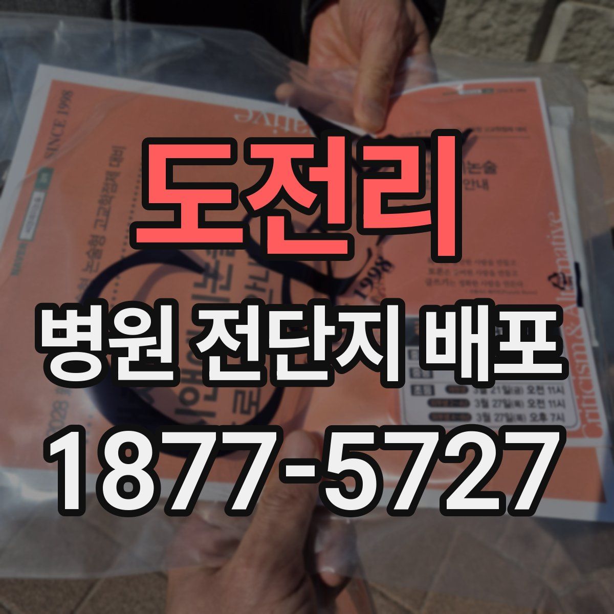 도전리 병원 전단지 배포