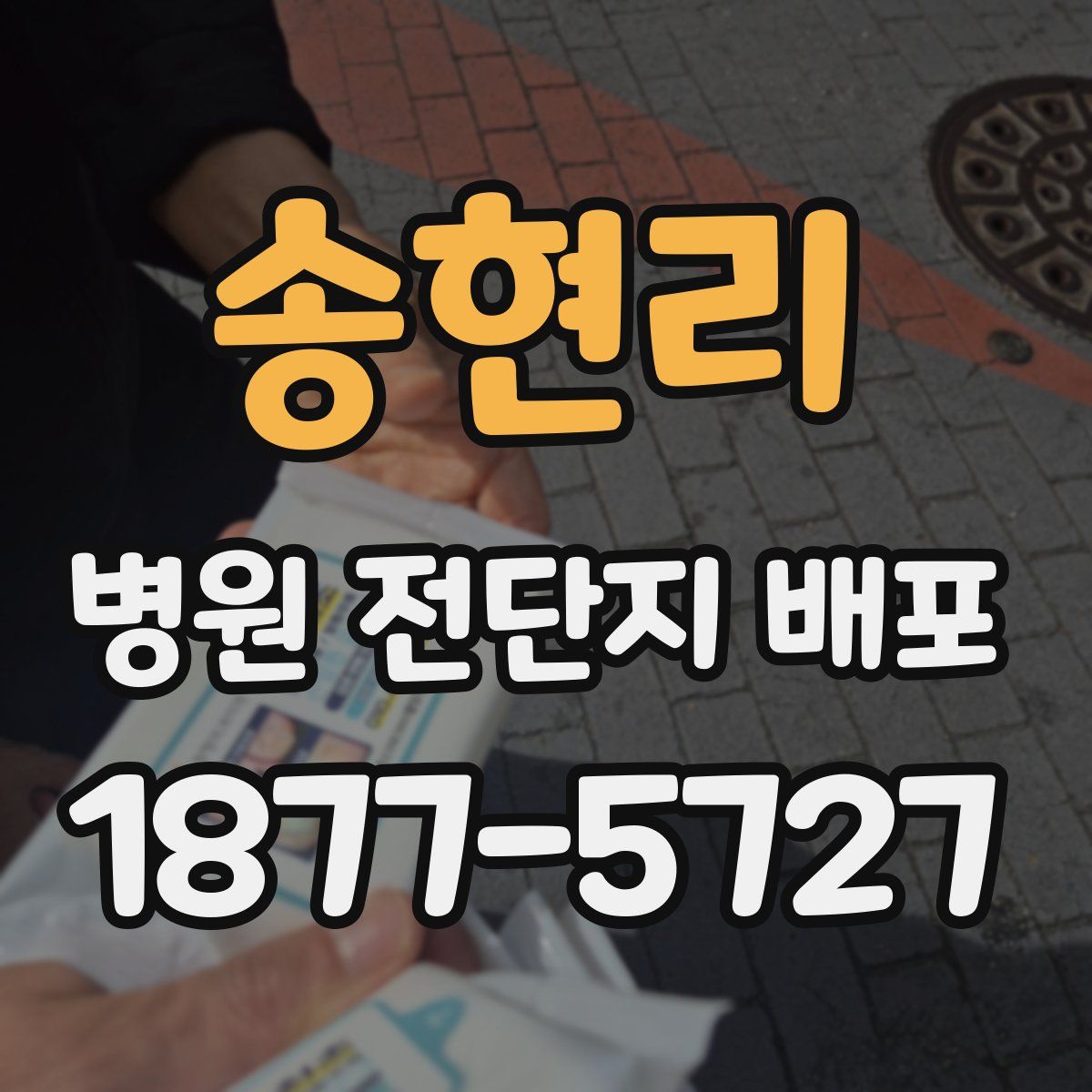 송현리 병원 전단지 배포