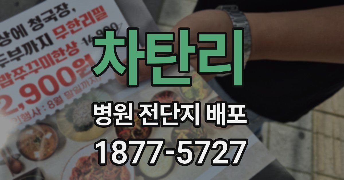 차탄리 병원 전단지 배포