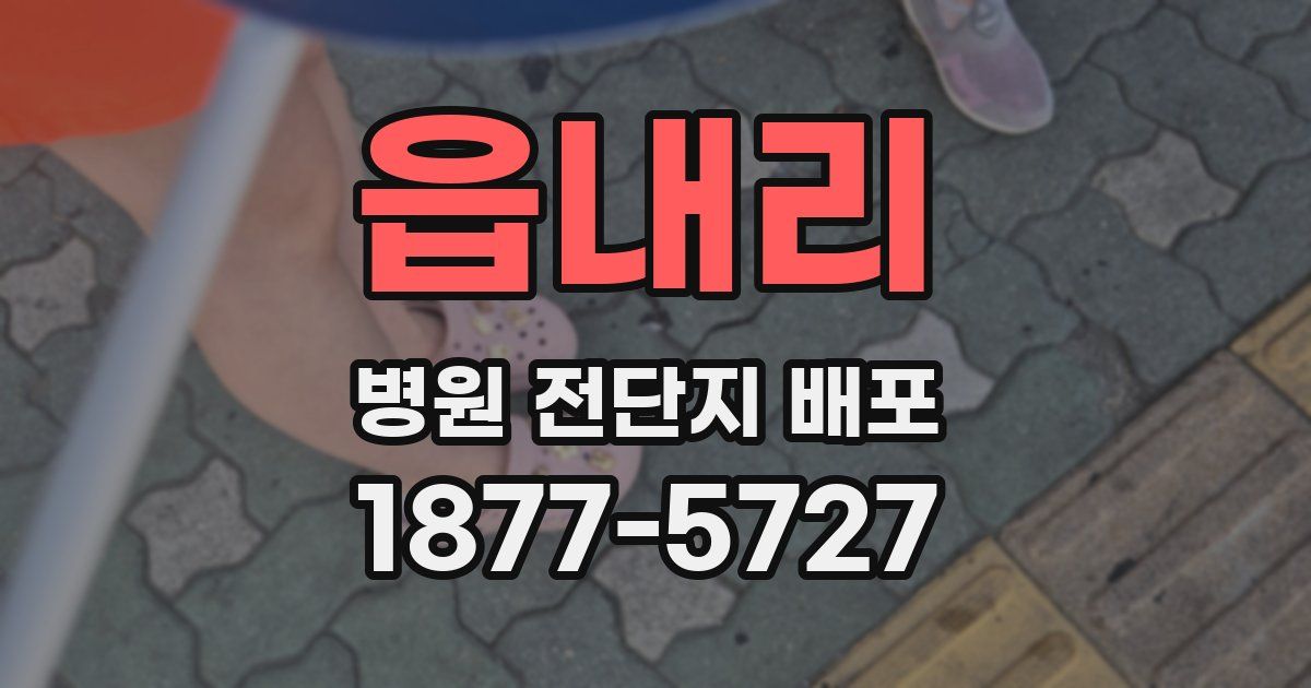 읍내리 병원 전단지 배포