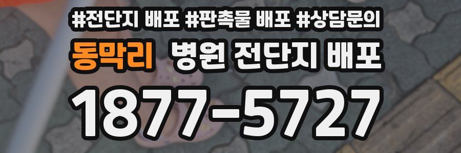 동막리 병원 전단지 배포