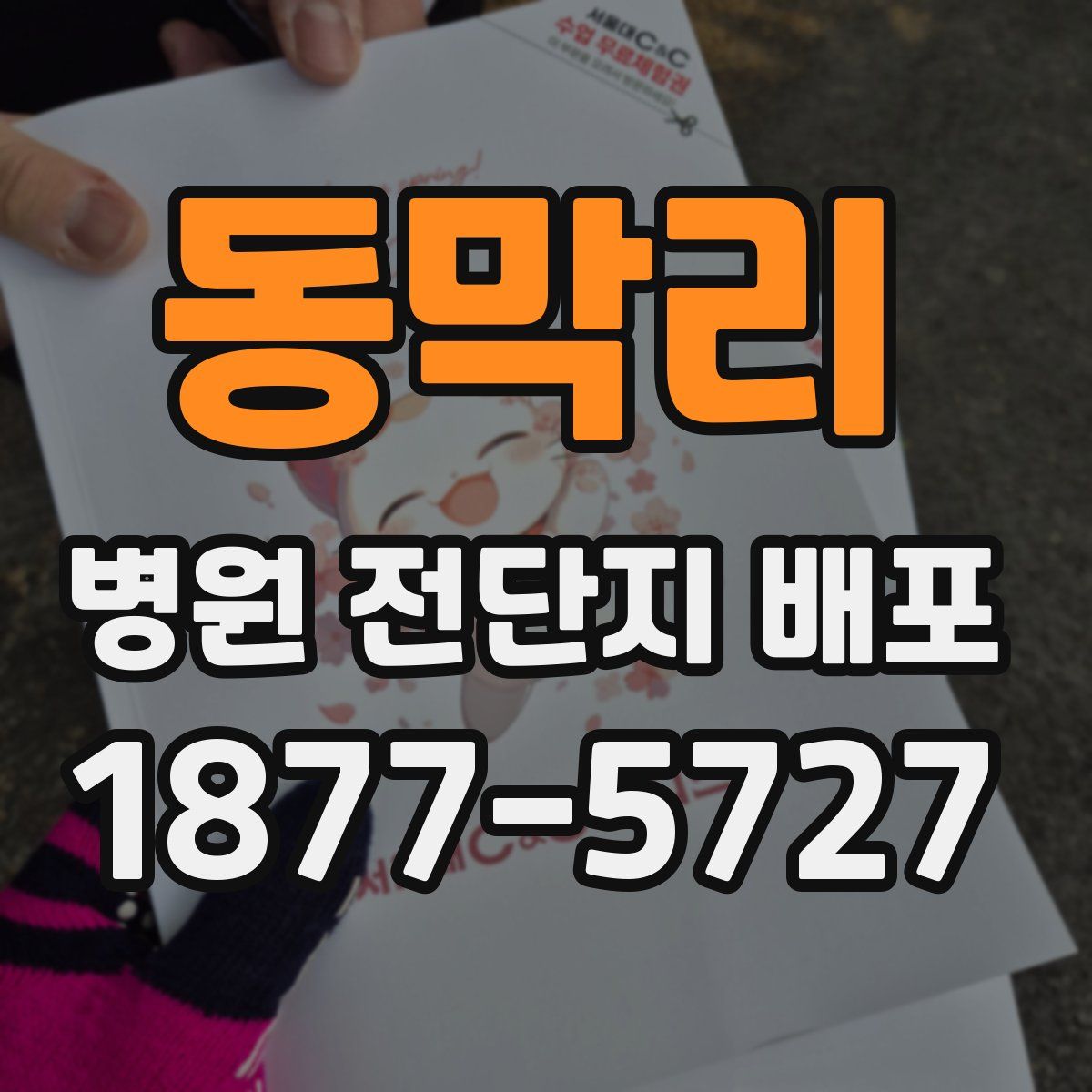 동막리 병원 전단지 배포