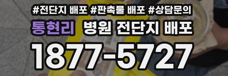 통현리 병원 전단지 배포