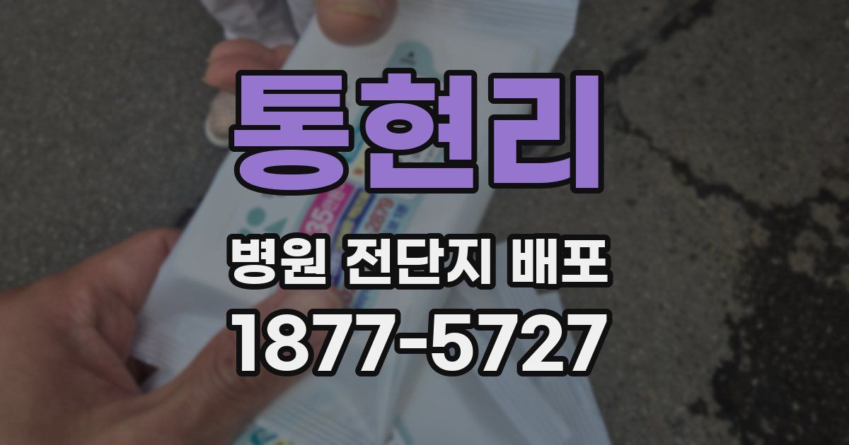 통현리 병원 전단지 배포