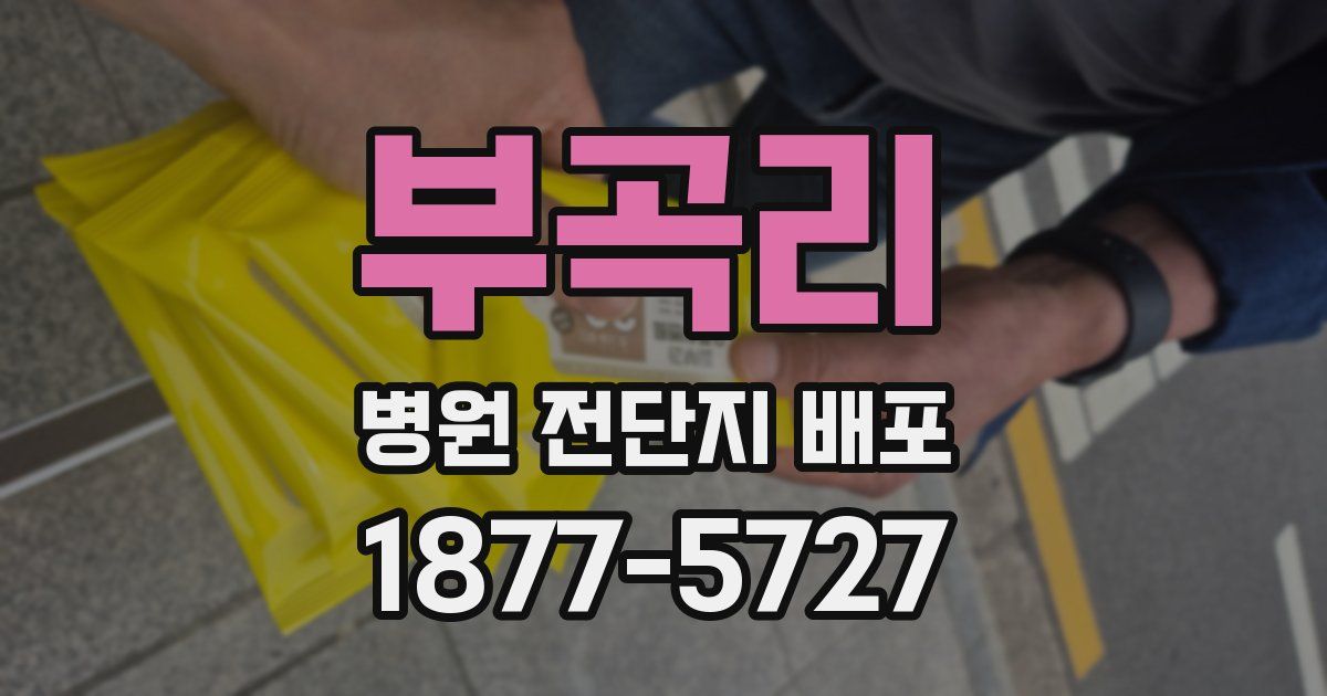 부곡리 병원 전단지 배포