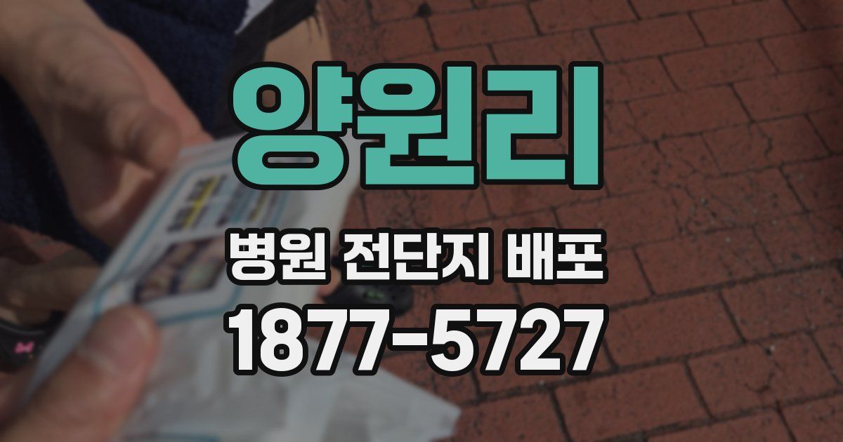 양원리 병원 전단지 배포
