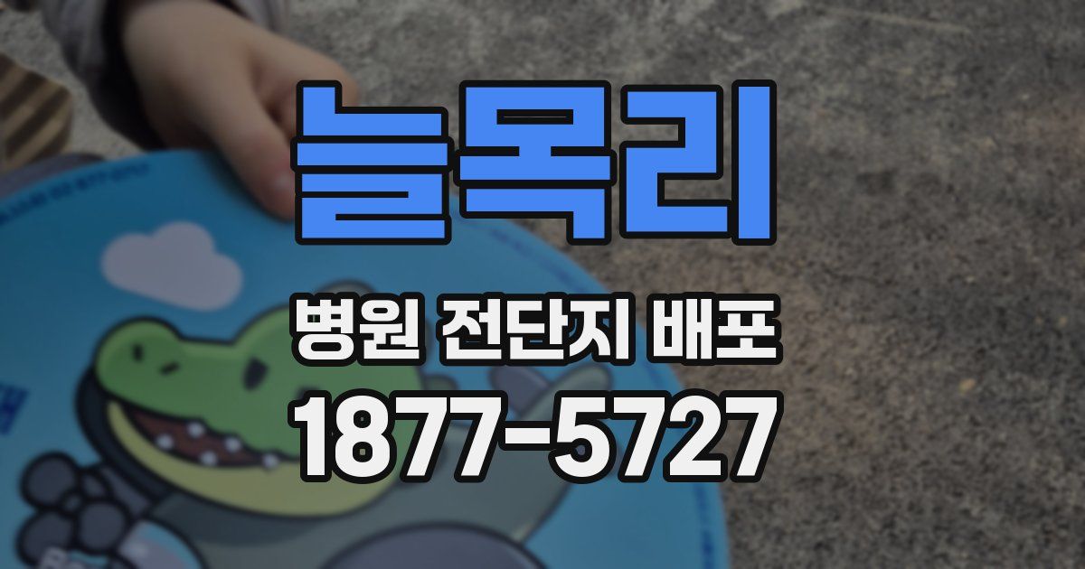 늘목리 병원 전단지 배포