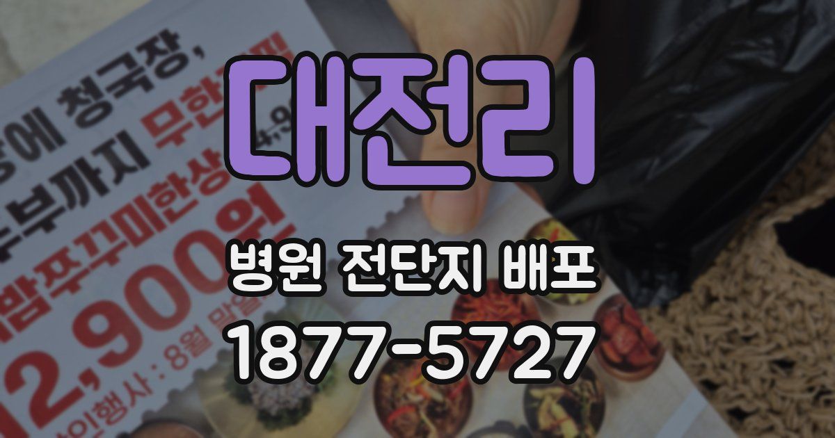 대전리 병원 전단지 배포