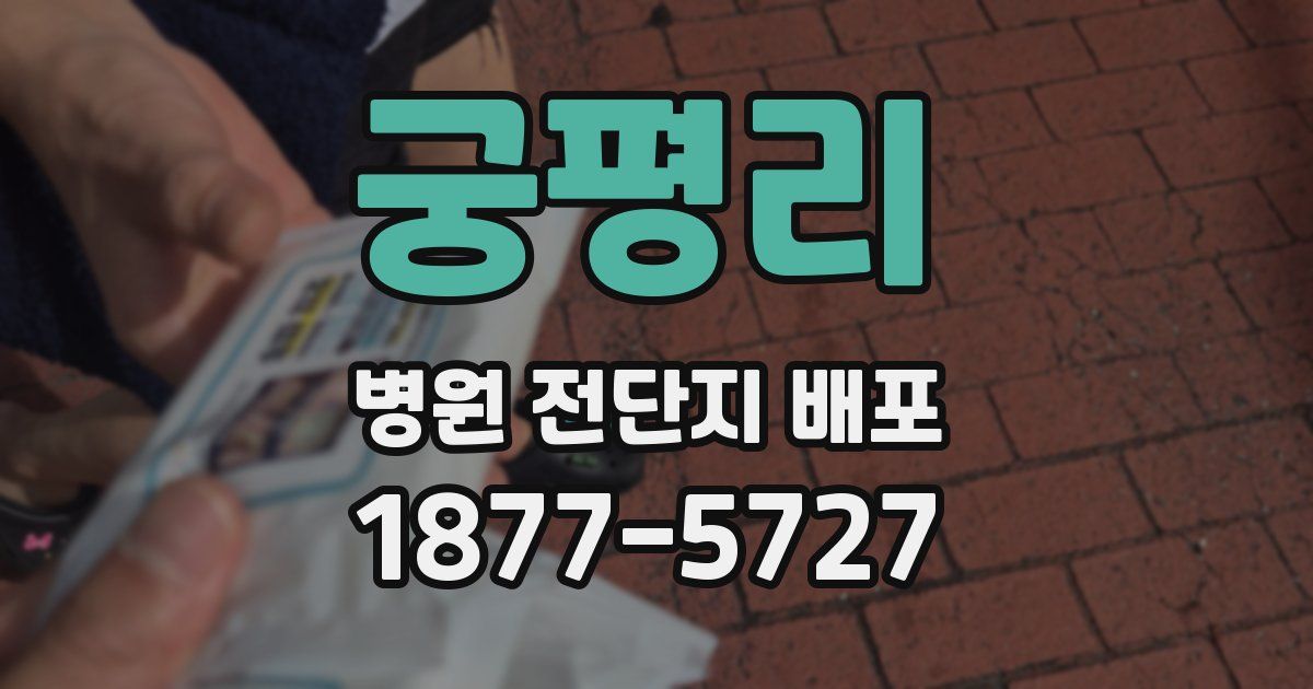 궁평리 병원 전단지 배포