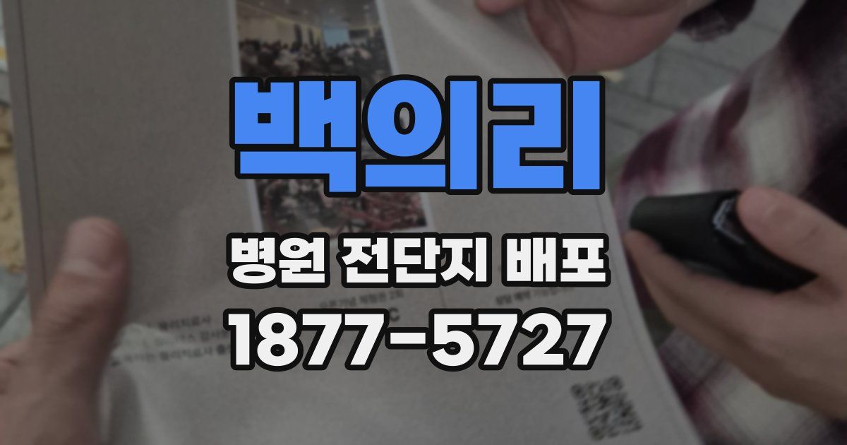 백의리 병원 전단지 배포