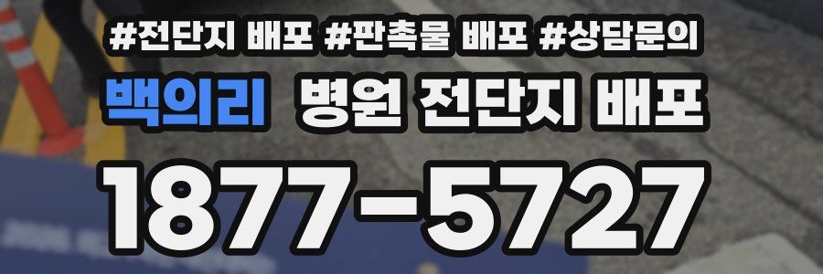 백의리 병원 전단지 배포