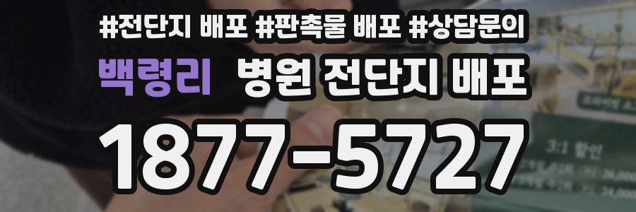 백령리 병원 전단지 배포