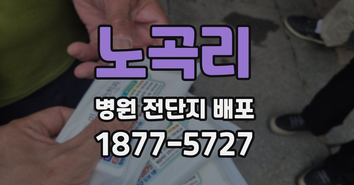 노곡리 병원 전단지 배포