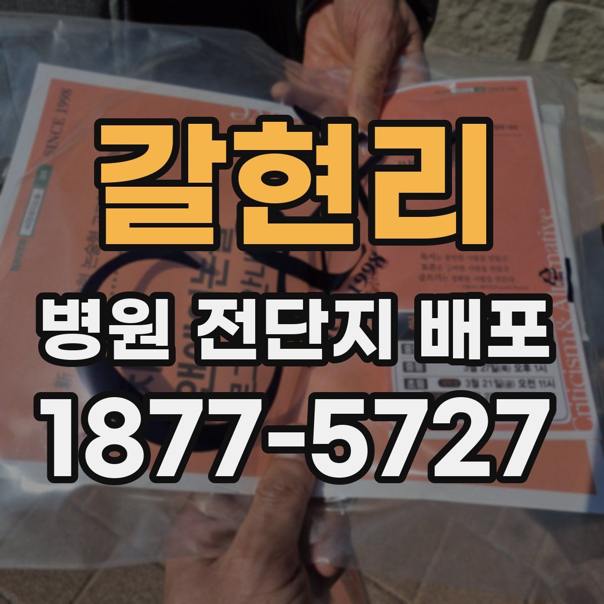 갈현리 병원 전단지 배포