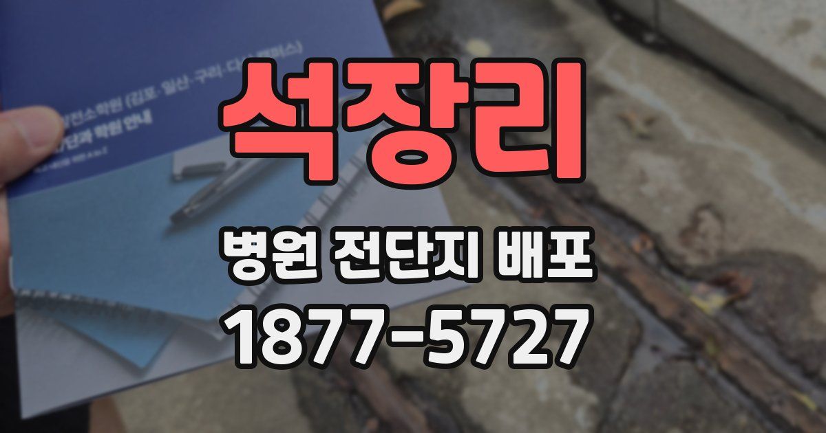 석장리 병원 전단지 배포
