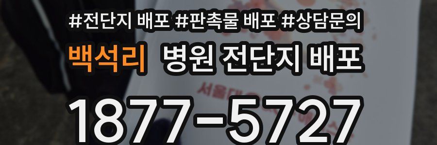 백석리 병원 전단지 배포