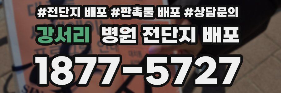 강서리 병원 전단지 배포