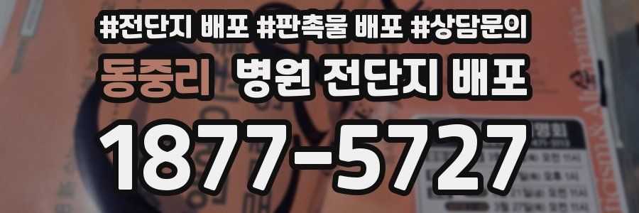 동중리 병원 전단지 배포